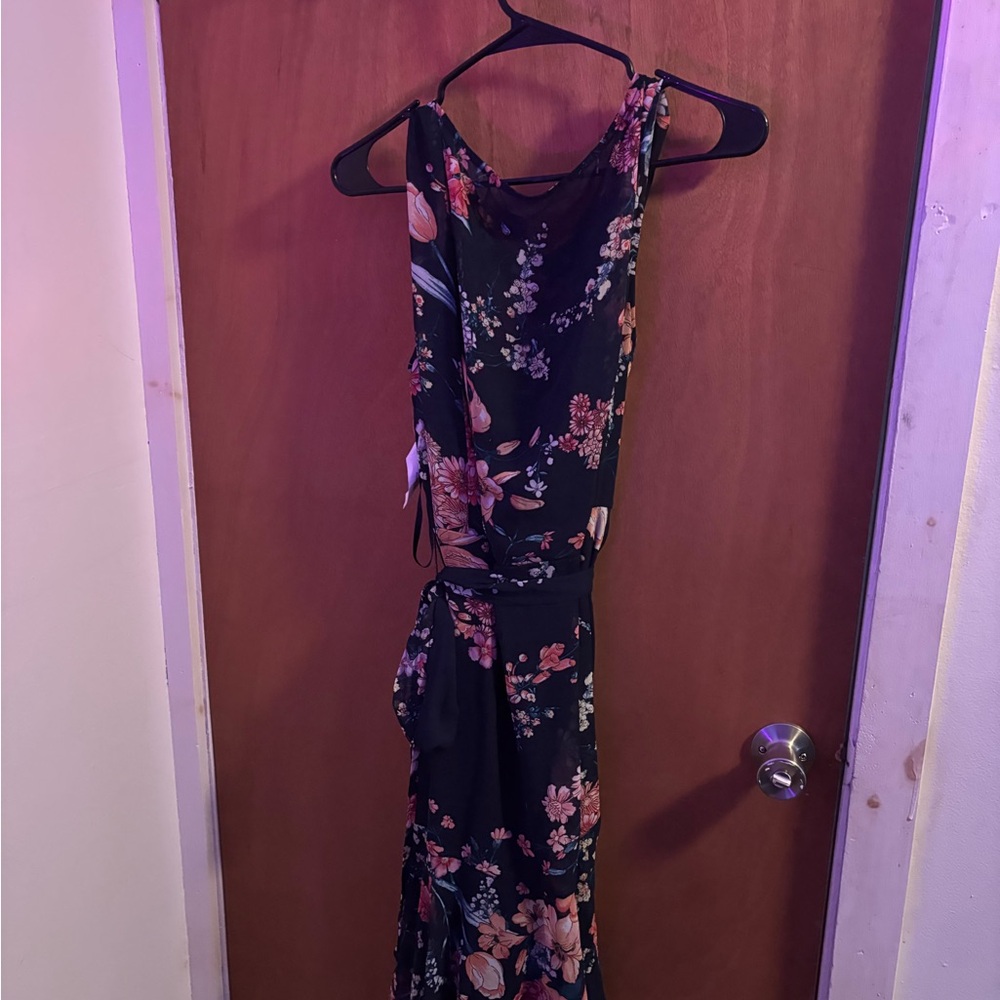Floral dress with belt